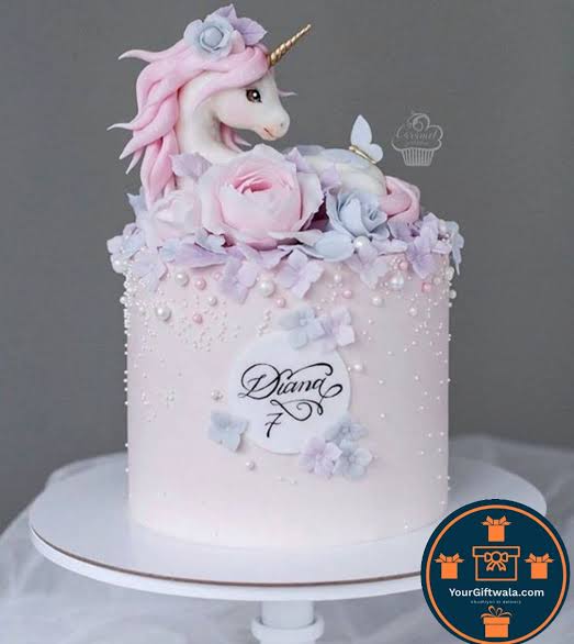 Unicorn Theme Birthday Cake | KidsTheme Cake | Bakehoney